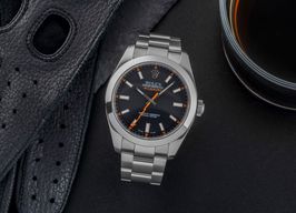 Rolex Milgauss 116400 (Onbekend (willekeurig serienummer)) - Zwart wijzerplaat 40mm Staal