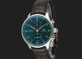 IWC Portuguese Chronograph IW371615 (2022) - Groen wijzerplaat 41mm Staal