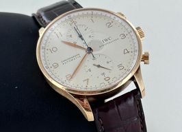 IWC Portuguese Chronograph IW371402 (2011) - Silver dial 41 mm Rose Gold case