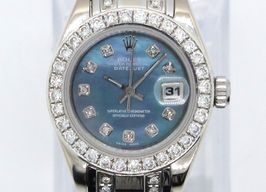 Rolex Lady-Datejust Pearlmaster 80319 (Unknown (random serial)) - Blue dial 29 mm White Gold case