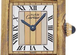 Cartier Tank Vermeil 590005 (1988) - White dial 23 mm Silver case