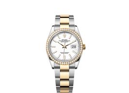 Rolex Datejust 36 126283RBR (2025) - White dial 36 mm Gold/Steel case
