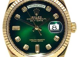 Rolex Day-Date 36 128238 (2022) - Groen wijzerplaat 36mm Geelgoud