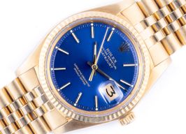 Rolex Datejust 1601 (1973) - Blue dial 36 mm Yellow Gold case