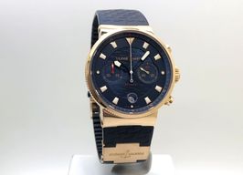 Ulysse Nardin Blue Seal 356-68 (Onbekend (willekeurig serienummer)) - Blauw wijzerplaat 41mm Roségoud