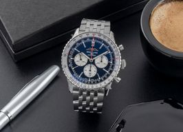 Breitling Navitimer 01 (46 MM) AB0137211B1A1 (Onbekend (willekeurig serienummer)) - Zwart wijzerplaat 46mm Staal