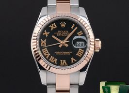 Rolex Lady-Datejust 179171 (2012) - Black dial 26 mm Gold/Steel case