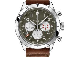 Breitling Super Avi AB04452A1L1X1 (2021) - Groen wijzerplaat 46mm Staal