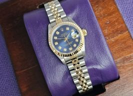 Rolex Lady-Datejust 69173 (1995) - Blauw wijzerplaat 26mm Goud/Staal