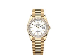 Rolex Day-Date 36 128348RBR (2025) - Wit wijzerplaat 36mm Geelgoud