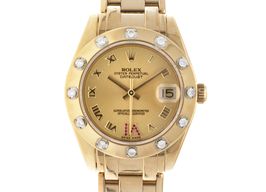 Rolex Datejust 31 81318 (2012) - Champagne dial 34 mm Yellow Gold case