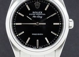 Rolex Air-King 14000 (2001) - Black dial 34 mm Steel case