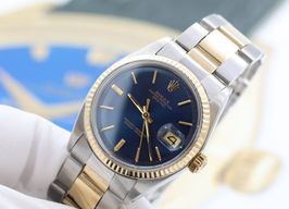 Rolex Datejust 1601 (Unknown (random serial)) - Blue dial 36 mm Gold/Steel case