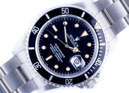 Rolex Submariner Date 168000 (1988) - Zwart wijzerplaat 40mm Staal