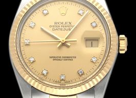 Rolex Datejust 36 16013 (1987) - Champagne wijzerplaat 36mm Goud/Staal