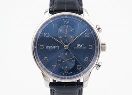 IWC Portuguese Chronograph IW371606 (Unknown (random serial)) - Blue dial 41 mm Steel case