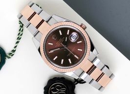 Rolex Datejust 41 126331 (2018) - Brown dial 41 mm Gold/Steel case