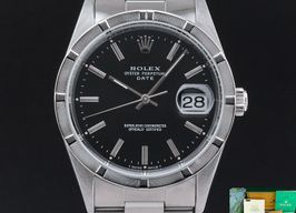 Rolex Oyster Perpetual Date 15210 (1993) - Black dial 34 mm Steel case