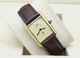 Cartier Tank Unknown (Unknown (random serial)) - Yellow dial 23 mm Silver case