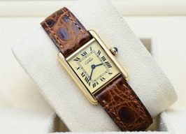 Cartier Tank Vermeil 5057001 (1989) - Yellow dial 20 mm Silver case