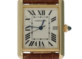 Cartier Tank Louis Cartier W1529756 (Unknown (random serial)) - White dial 25 mm Yellow Gold case