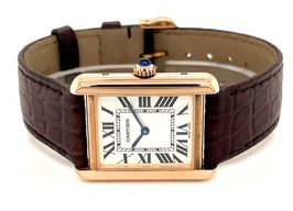 Cartier Tank Solo 3168 (2018) - White dial 24 mm Rose Gold case