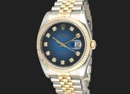 Rolex Datejust 36 116233 (Unknown (random serial)) - Blue dial 36 mm Gold/Steel case