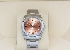 Rolex Oyster Perpetual 34 114200 (Onbekend (willekeurig serienummer)) - Roze wijzerplaat 34mm Staal