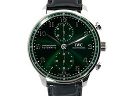 IWC Portuguese Chronograph IW371615 (2024) - Groen wijzerplaat 41mm Staal