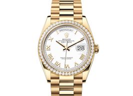 Rolex Day-Date 36 128348RBR-0042 (2024) - White dial 36 mm Yellow Gold case