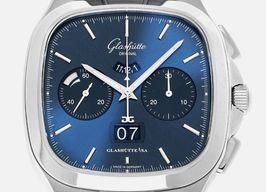 Glashütte Original Senator Chronograph Panorama Date 1-37-02-08-02-63 (2024) - Blauw wijzerplaat 40mm Staal