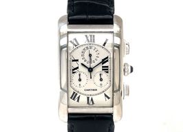 Cartier Tank Américaine Unknown (Unknown (random serial)) - Silver dial 27 mm White Gold case