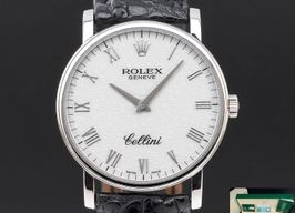Rolex Cellini Time 5115 (2008) - Zilver wijzerplaat 32mm Witgoud