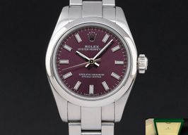 Rolex Oyster Perpetual 26 176200 (Unknown (random serial)) - Red dial 26 mm Steel case