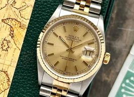 Rolex Datejust 36 16233 (1997) - Gold dial 36 mm Gold/Steel case