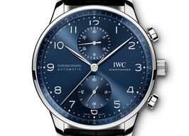 IWC Portuguese Chronograph IW371606 (2024) - Blauw wijzerplaat 41mm Staal