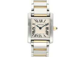 Cartier Tank Française W51007Q4 (2000) - Zilver wijzerplaat 25mm Goud/Staal