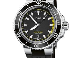 Oris Aquis Depth Gauge 01 733 7755 4154-Set RS (2026) - Zwart wijzerplaat 46mm Staal