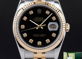 Rolex Datejust 36 116233 (2004) - Black dial 36 mm Gold/Steel case