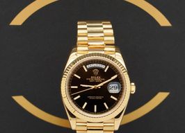 Rolex Day-Date 40 228238 (2020) - Black dial 40 mm Yellow Gold case