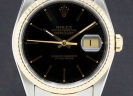 Rolex Datejust 36 16233 (1991) - Zwart wijzerplaat 36mm Goud/Staal