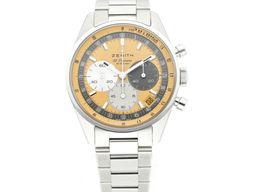 Zenith Chronomaster Original 03.3201.0600/18.M3200 (2022) - Roze wijzerplaat 38mm Staal