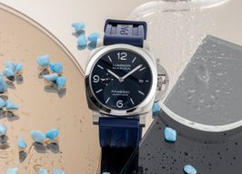 Panerai Luminor Marina PAM01313 (Onbekend (willekeurig serienummer)) - Blauw wijzerplaat 44mm Staal