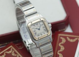 Cartier Santos Galbée 1057930 (1994) - White dial 24 mm Gold/Steel case