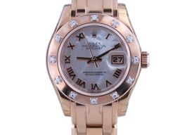 Rolex Lady-Datejust Pearlmaster 80315 (2018) - Pearl dial 29 mm Rose Gold case