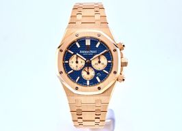 Audemars Piguet Royal Oak Chronograph 26331OR.OO.1220OR.01 (2020) - Blauw wijzerplaat 41mm Roségoud