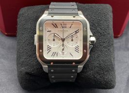 Cartier Santos WSSA0017 (2023) - Zilver wijzerplaat 43mm Staal