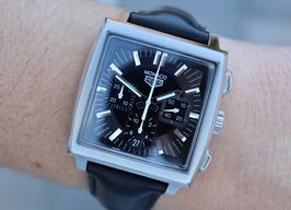 TAG Heuer Monaco CS2111 (1998) - Black dial 38 mm Steel case