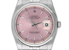 Rolex Datejust 36 116200 (2016) - Roze wijzerplaat 36mm Staal
