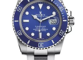 Rolex Submariner Date 116619LB (2019) - Blauw wijzerplaat 40mm Witgoud